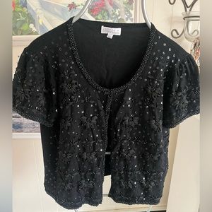 Embellished woman cropped cardigan
